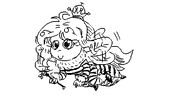 artist:oekakigod bee coco crown oekaki wings // 500x250 // 31KB