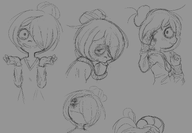 artist:botrigbur black_and_white bored ear_piercings looking_at_viewer maya nervous sketch smiling // 4744x3292 // 4.0MB