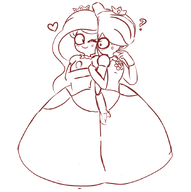 blush coco cosplay crossover dress gussywussy_(artist) heart maya one_eye_closed princess_daisy Princess_Peach question_mark sketch smiling // 878x884 // 155KB
