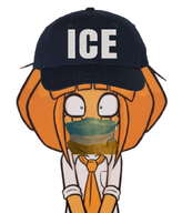 english_text freackles hat ice_(organizational) mask mymy orange_hair pocket shirts text tie united_states_immigration_and_customs_enforcement white_void // 864x1010 // 355KB