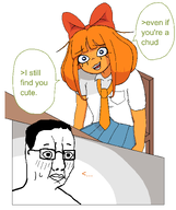 artist:yosack_jaki chud greentext mymy niggerwiggle orangetext sitting // 2652x3164 // 352KB