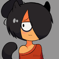 artist:H8tecel blushing cat_ears cat_tail looking_away maya meta:general_fanart // 1000x1000 // 20KB