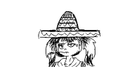 artist:oekakigod hat no_color oekaki straw tryn // 500x250 // 23KB