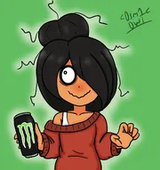 blushing excited happy maya monster_energy_drink // 1737x1850 // 322KB
