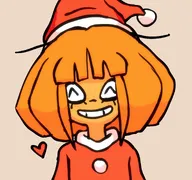 artist:cake_cae christmas heart meta:general_fanart mymy santa_hat smiling // 1371x1288 // 140KB